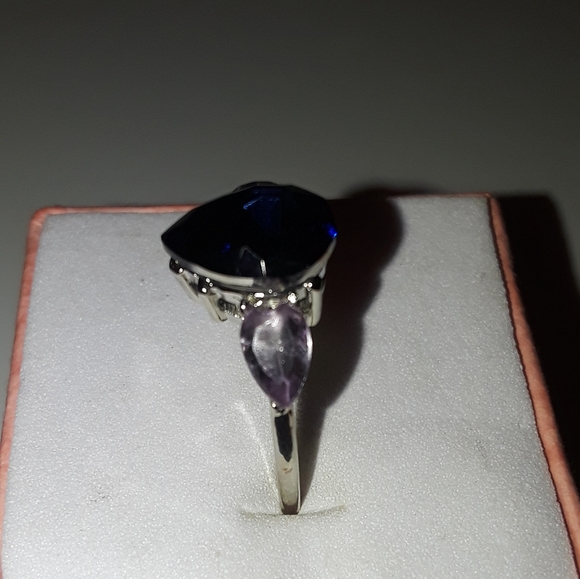 Sapphire and amethyst ring size 7, brand new - Picture 3 of 5